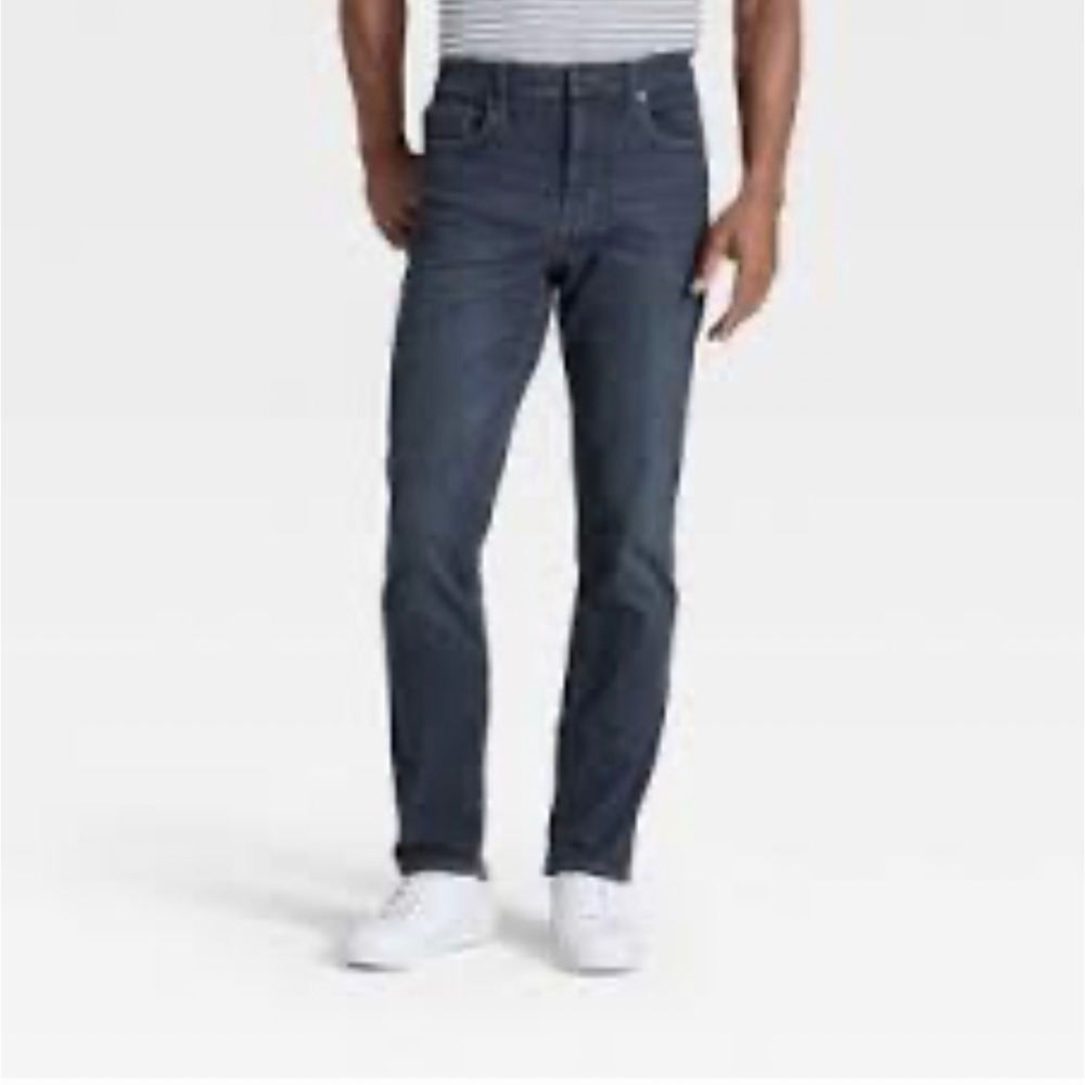 Goodfellow & Co Slim Fit Jeans Mens 34x32 Dark Wash Blue Comfort Wear Denim NWT